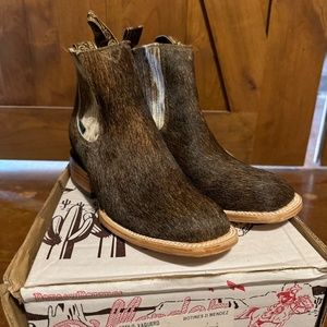 Cowhide booties